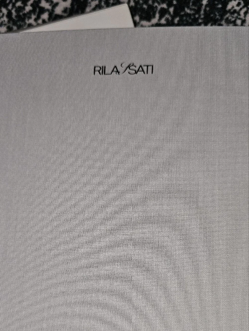 RILA SATI Silver Notebook / Folder Cloth And Paper Collab